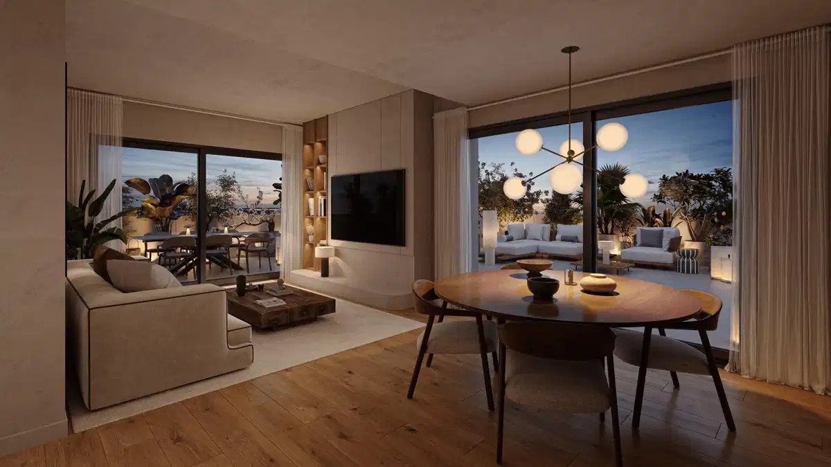 2-Zimmer, 2-Bad Modernes Apartment mit Dachterrassen-Annehmlichkeiten in Las Mesas Estepona