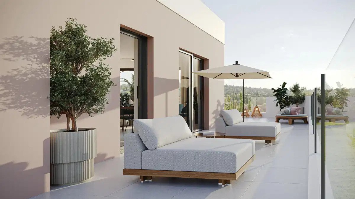 2-Zimmer, 2-Bad modernes Apartment in Marbella mit großzügigen Terrassen und hochwertigen Annehmlichkeiten