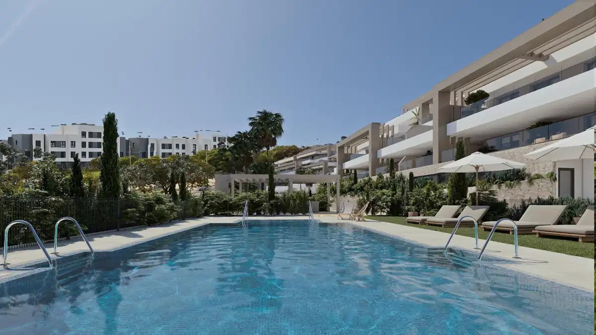2-Zimmer, 2-Bad-Wohnung mit Panoramablick auf das Meer und Resort-Annehmlichkeiten in Estepona