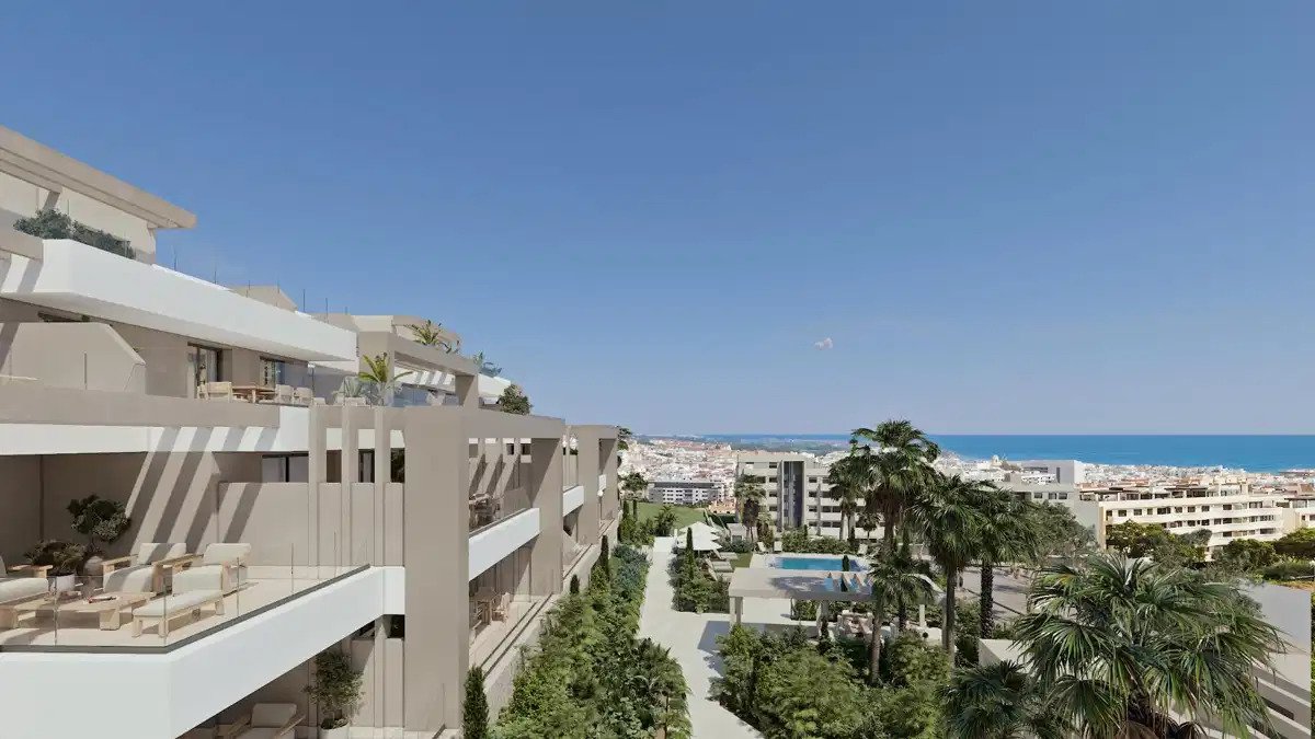 2-Zimmer, 2-Bad-Wohnung mit Panoramablick auf das Meer und Resort-Annehmlichkeiten in Estepona