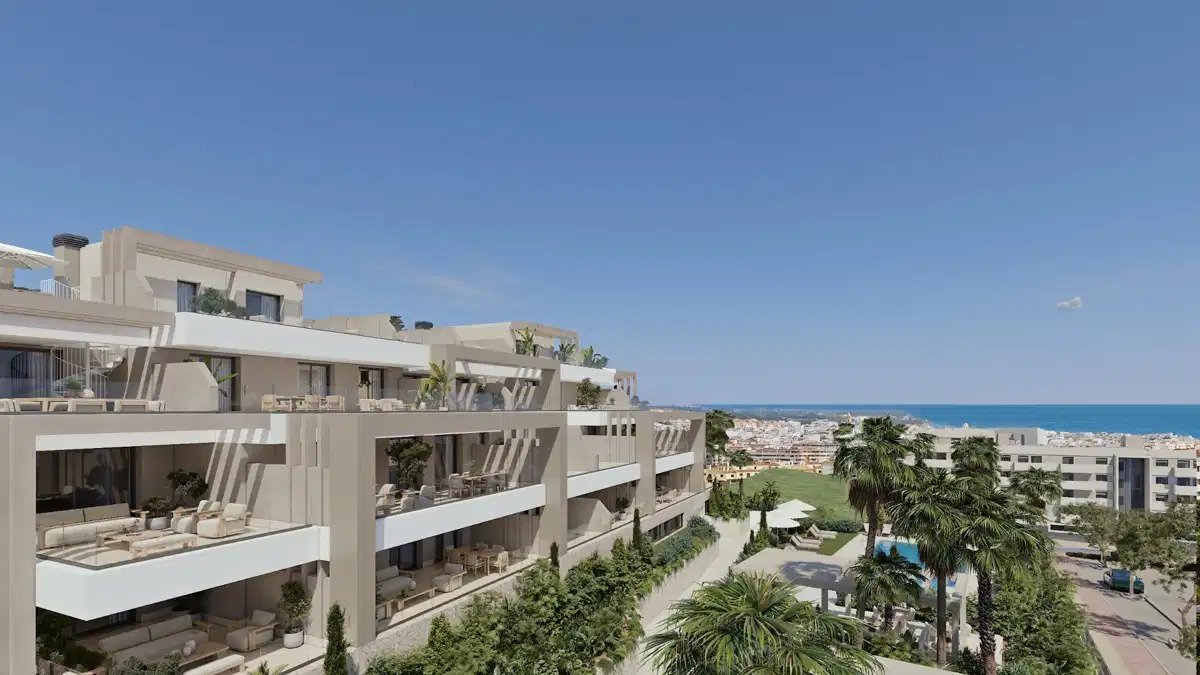2-Zimmer, 2-Bad-Wohnung mit Panoramablick auf das Meer und Resort-Annehmlichkeiten in Estepona