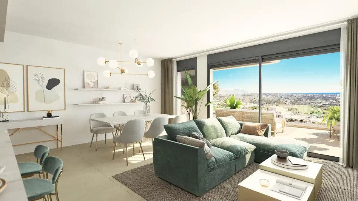 3-Zimmer, 2-Bad Erdgeschosswohnung mit großzügigen Terrassen und Panoramablick in Calanova Golf, Mijas