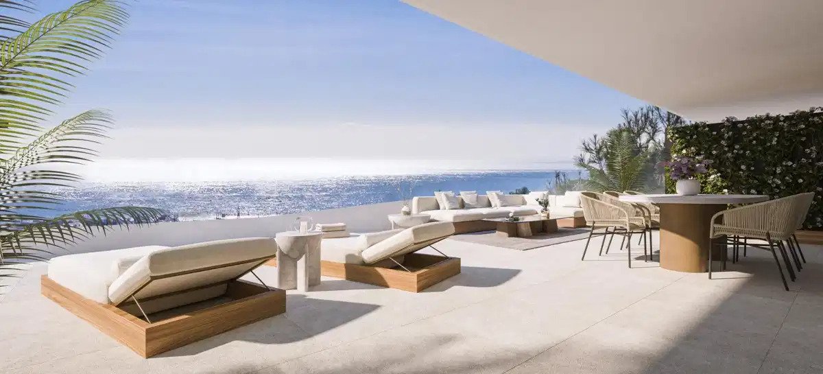 3-Zimmer, 2-Bad-Wohnung mit Panoramablick auf das Meer und Annehmlichkeiten im Resort-Stil in El Higuerón