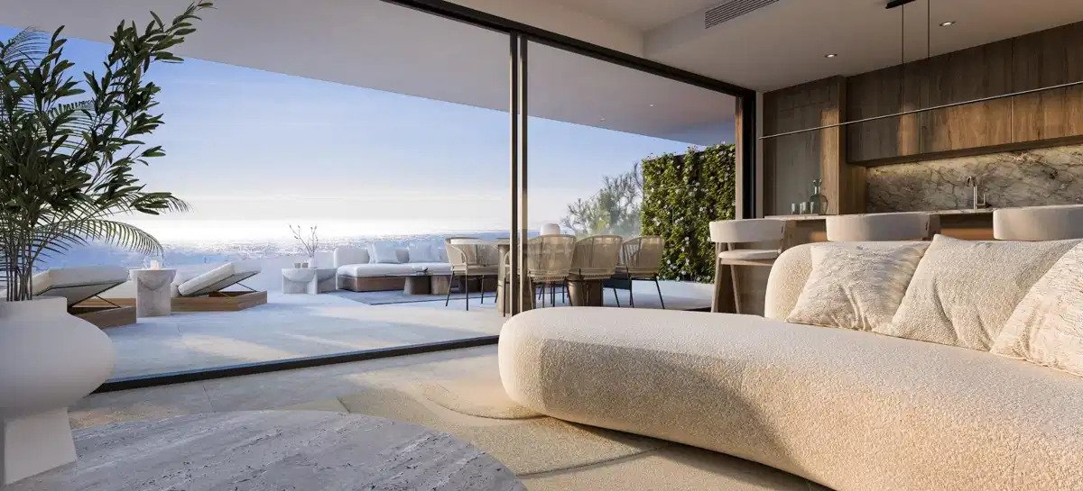 3-Zimmer, 2-Bad-Wohnung mit Panoramablick auf das Meer und Annehmlichkeiten im Resort-Stil in El Higuerón