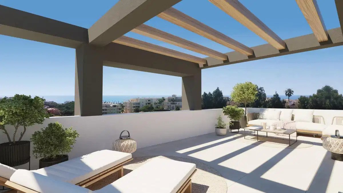 3-Zimmer, 2-Bad Contemporary-Reihenhaus mit Dach-Solarium in El Chaparral Mijas
