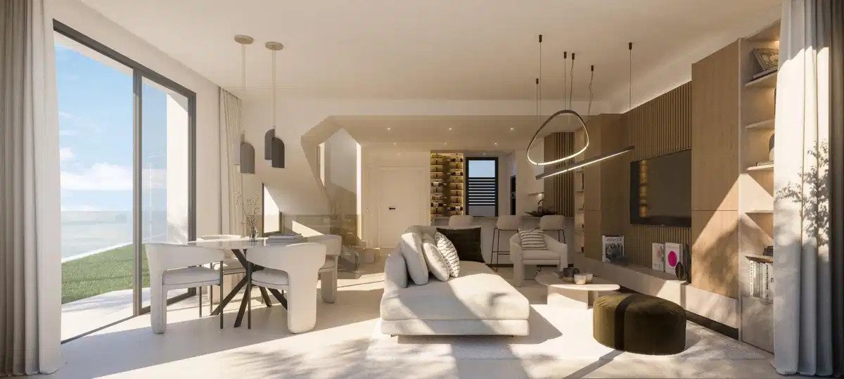 3-Zimmer-Reihenhaus mit 2 Badezimmern und Panoramablick auf das Meer in der Nähe des Miraflores Golfplatzes, Calahonda