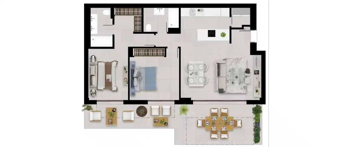 2-Zimmer, 2-Bad Erdgeschosswohnung umgeben von Natur in Istán in der Nähe von Marbella