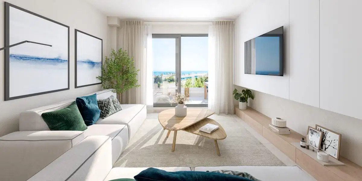 2-Zimmer, 2-Bad modern Erdgeschosswohnung mit Terrasse und Garten in El Chaparral, Mijas