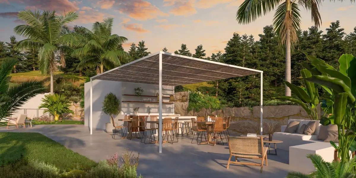 2-Zimmer, 2-Bad modern Erdgeschosswohnung mit Terrasse und Garten in El Chaparral, Mijas