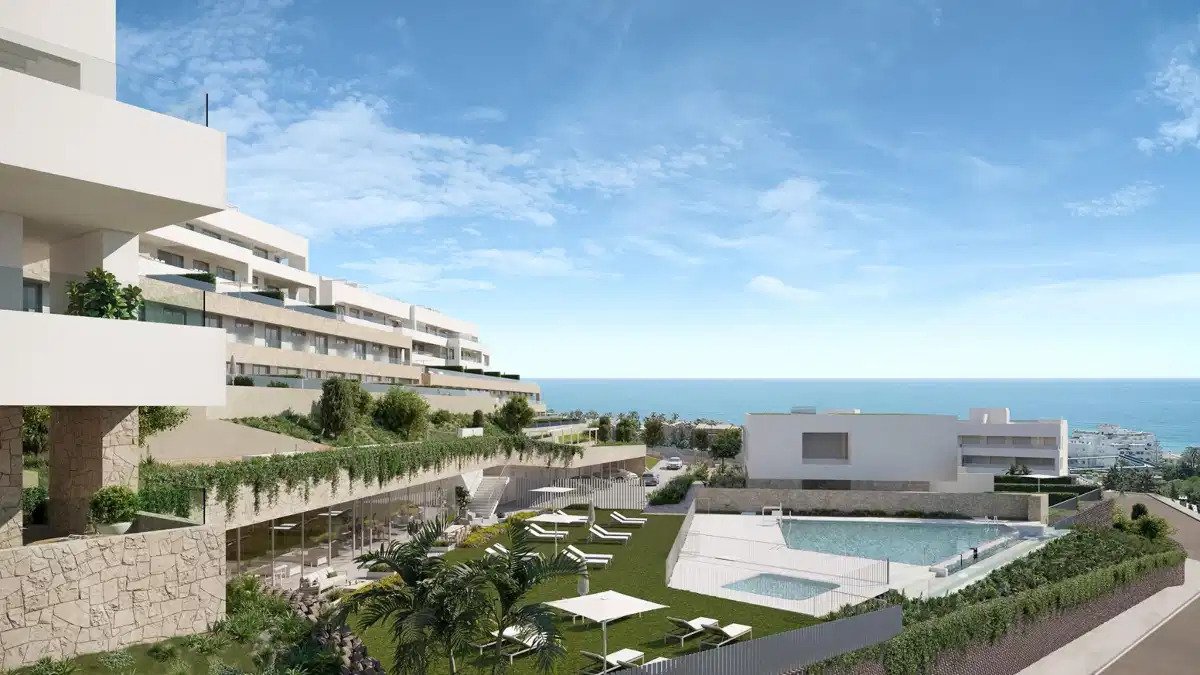 2-Zimmer, 2-Bad Luxus Erdgeschosswohnung mit Meerblick in Estepona – 400 Meter vom Strand entfernt
