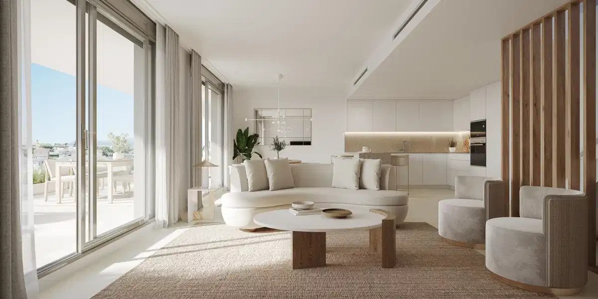 2-Zimmer, 2-Bad Luxus Erdgeschosswohnung mit Meerblick in Estepona – 400 Meter vom Strand entfernt
