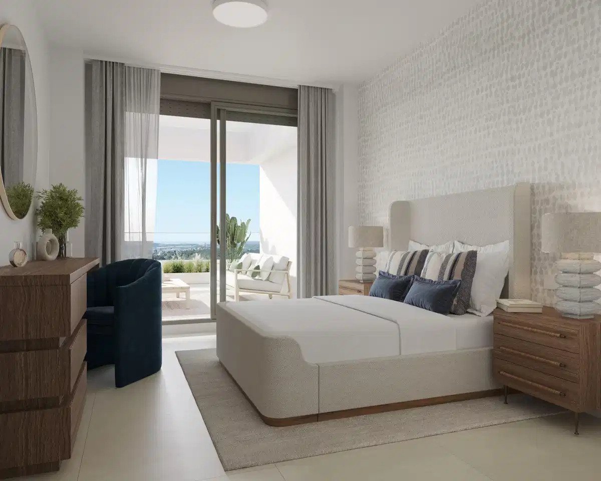 2-Zimmer, 2-Bad Luxus Erdgeschosswohnung mit Meerblick in Estepona – 400 Meter vom Strand entfernt