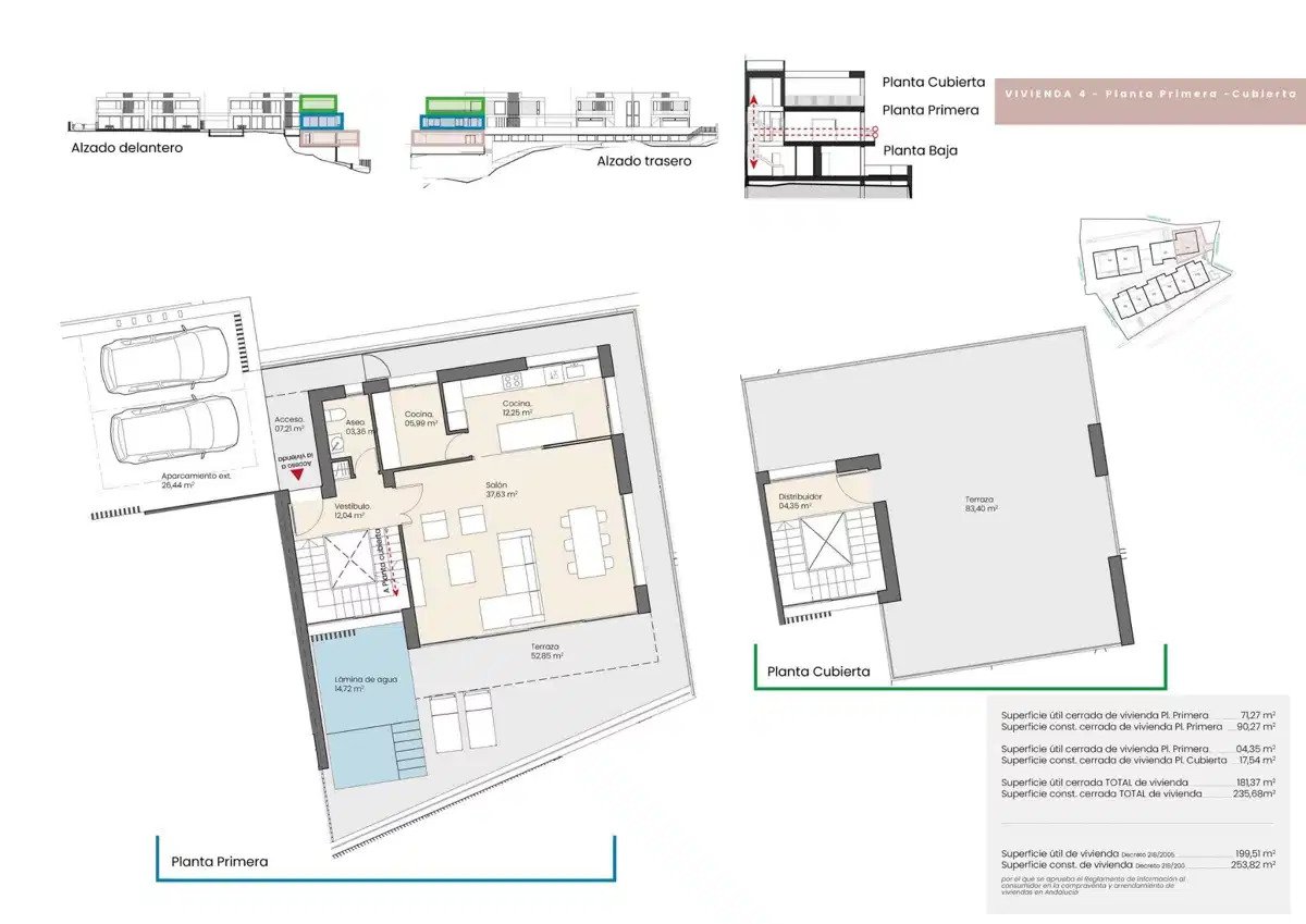 4-Zimmer, 4-Bad Luxus-Reihenhaus mit Meerblick in Pedregalejo, Malaga