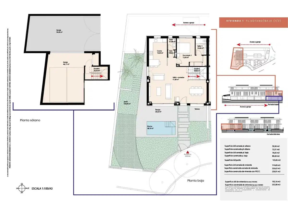 3-Zimmer, 3-Badezimmer Stadthaus in El Limonar, Malaga – Luxuriöses Boutique-Wohnen in der Nähe des Strandes