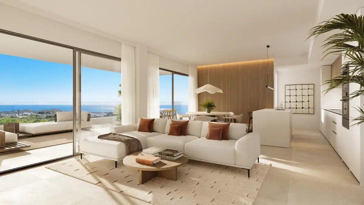 3-Zimmer, 2-Bad Sea View Erdgeschosswohnung in Las Lagunas de Mijas
