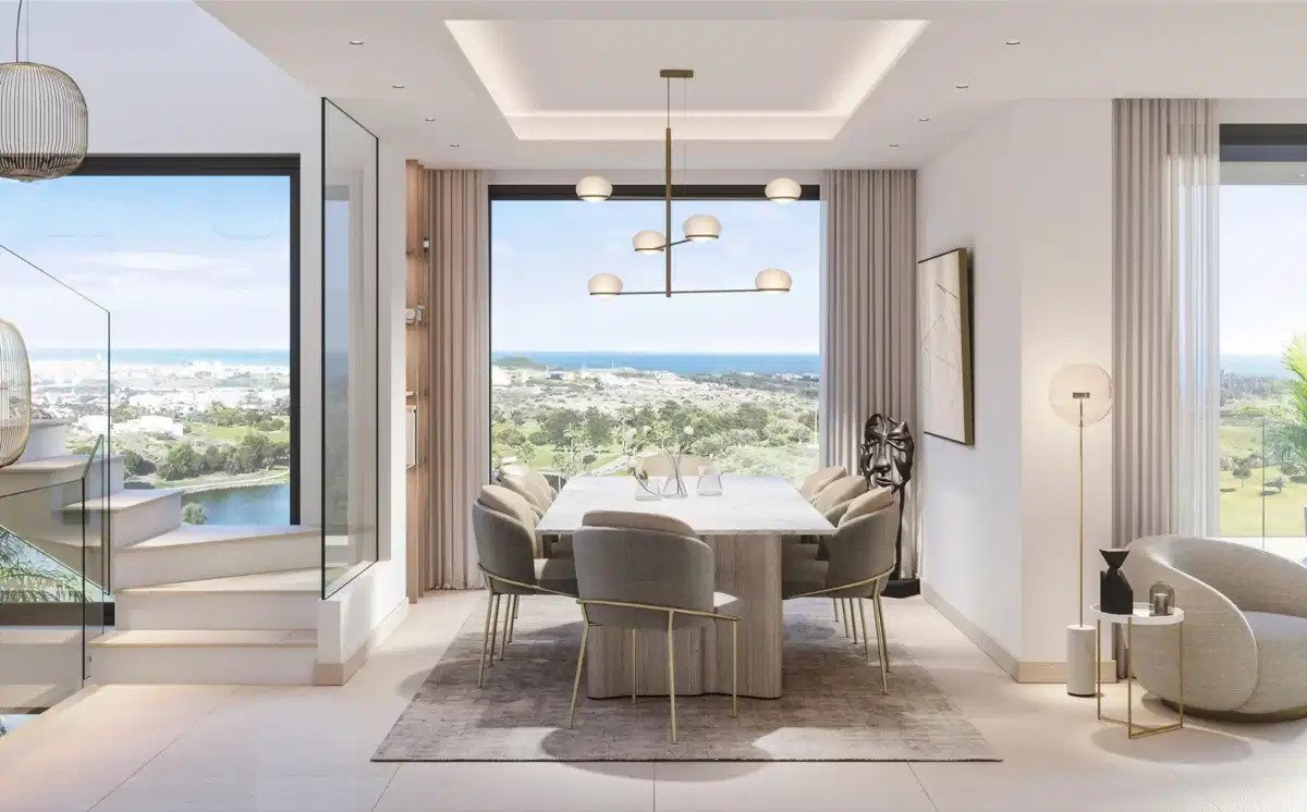 4-Zimmer, 4-Badezimmer Villa mit Panoramablick auf Golf und Meer in Mijas
