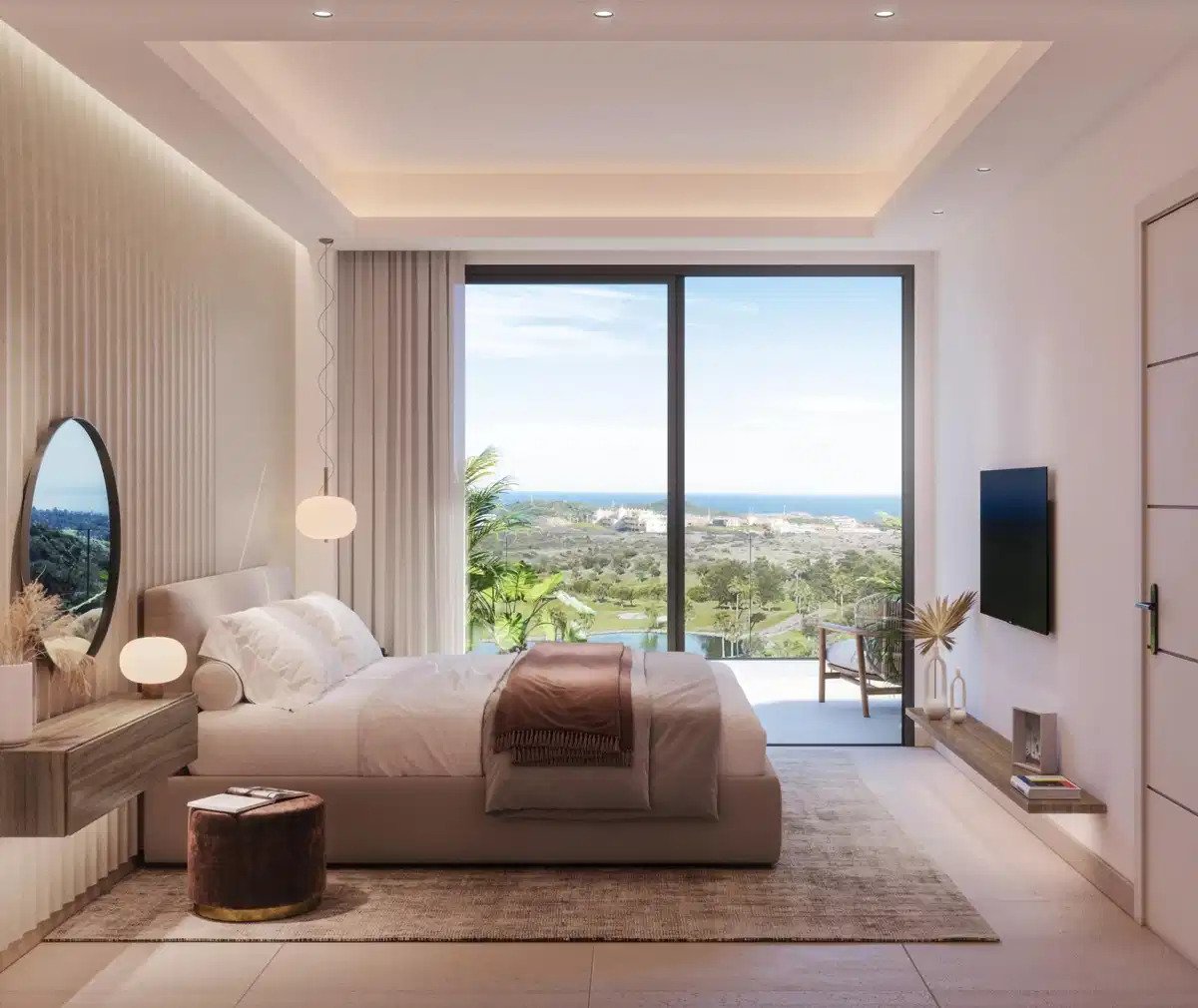 4-Zimmer, 4-Badezimmer Villa mit Panoramablick auf Golf und Meer in Mijas