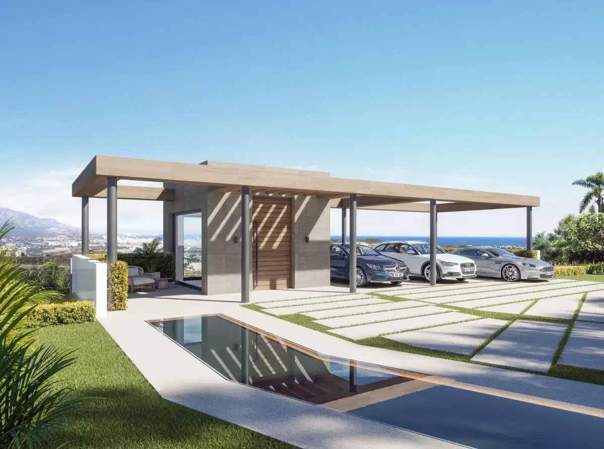 4-Zimmer, 4-Badezimmer Villa mit Panoramablick auf Golf und Meer in Mijas