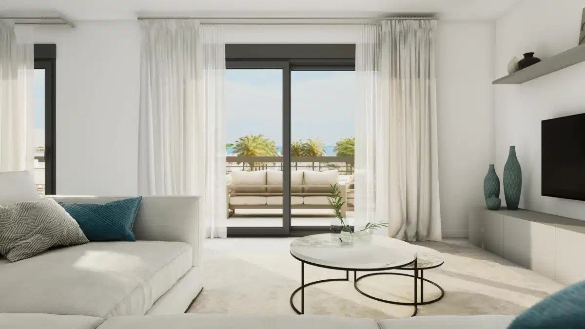 2-Zimmer, 2-Bad-Wohnung mit Meerblick und modernen Annehmlichkeiten in Estepona
