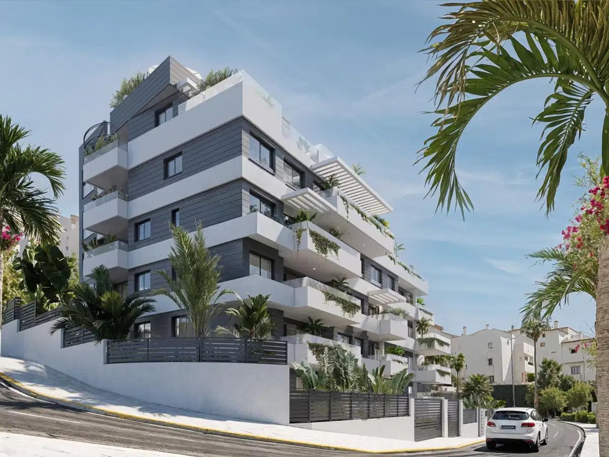 2-Zimmer-Wohnung, 1 Badezimmer mit Meerblick und Terrasse in Estepona