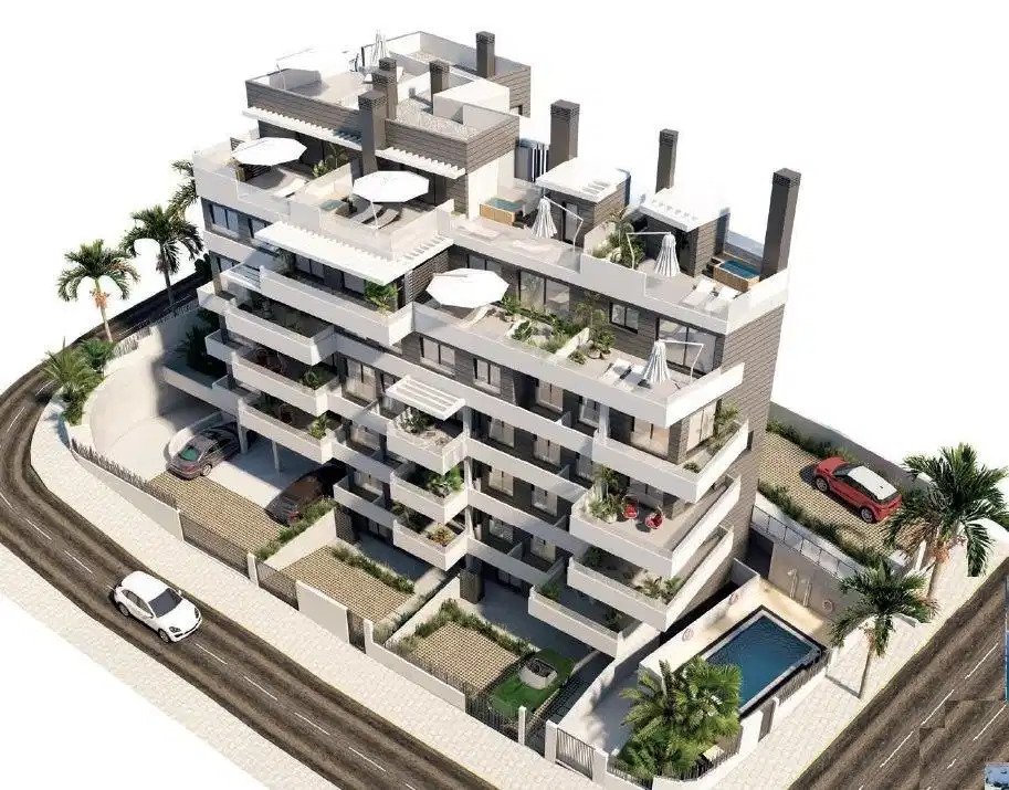 2-Zimmer-Wohnung, 1 Badezimmer mit Meerblick und Terrasse in Estepona
