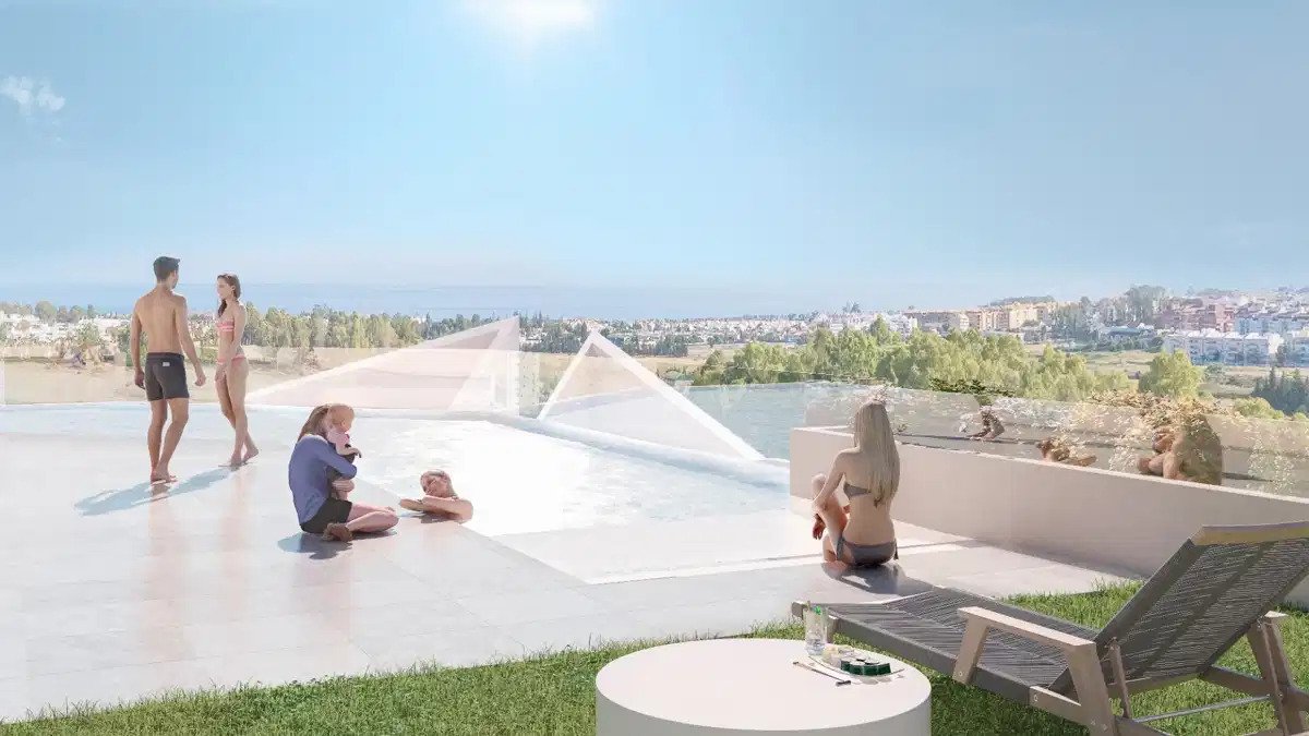 3-Zimmer, 2-Bad-Wohnung mit Dachpool und Panoramablick in Nueva Andalucía
