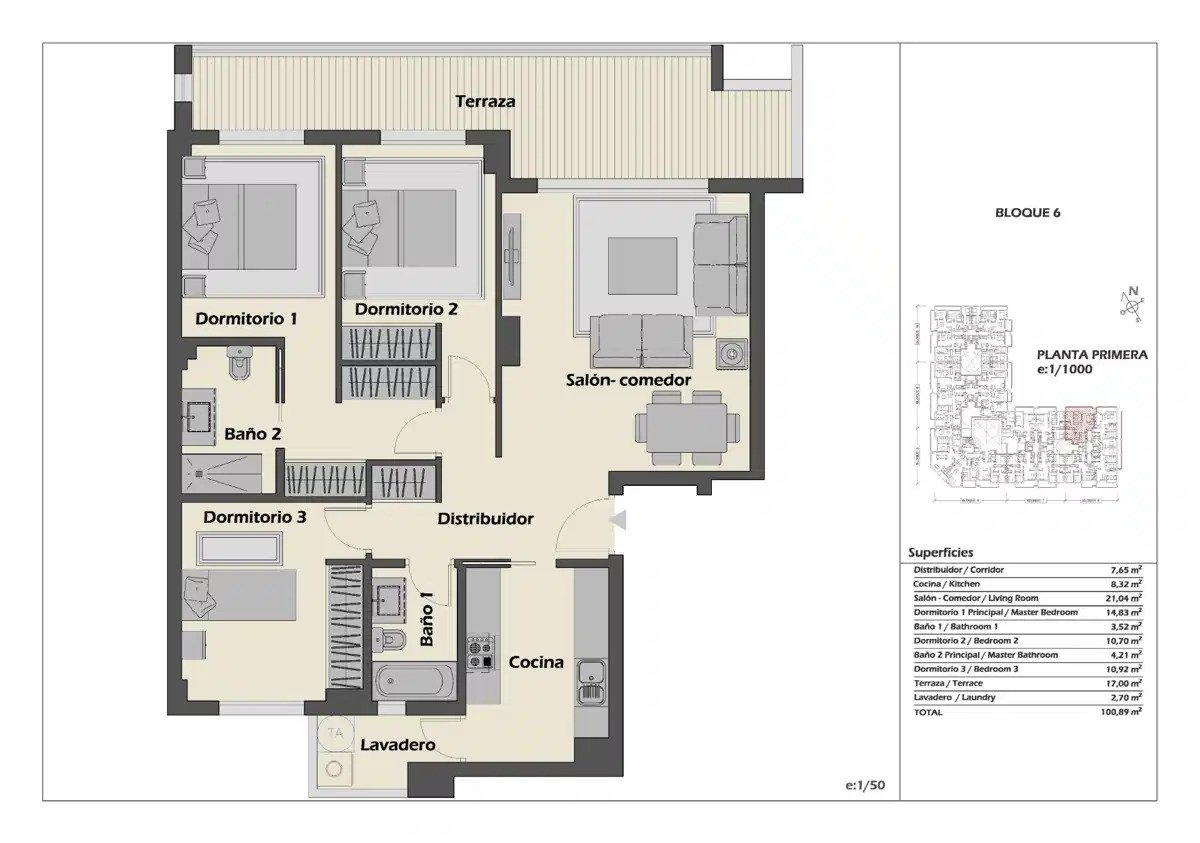 3-Zimmer, 2-Bad-Wohnung mit Dachpool und Panoramablick in Nueva Andalucía