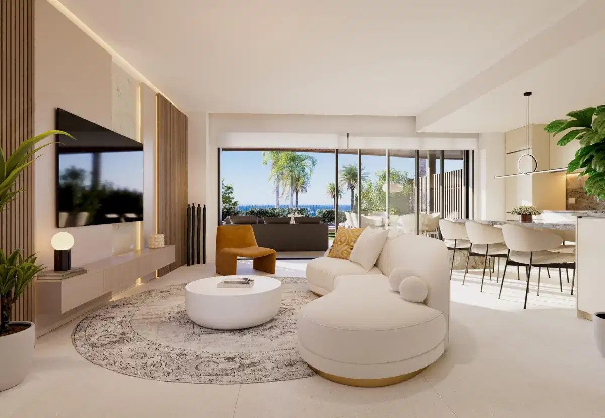2-Zimmer, 2-Bad Wohnung im Erdgeschoss mit mediterranen Ausblicken in El Higuerón