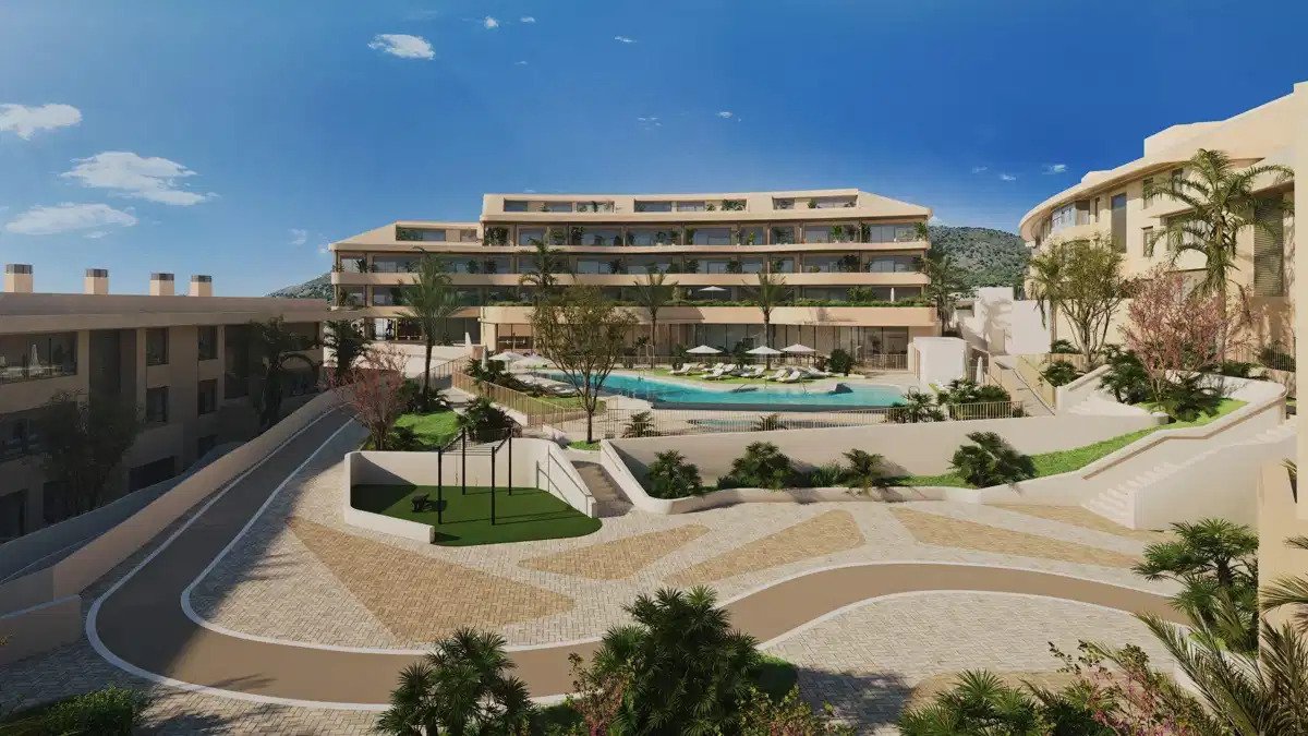 2-Zimmer, 2-Bad Wohnung im Erdgeschoss mit mediterranen Ausblicken in El Higuerón