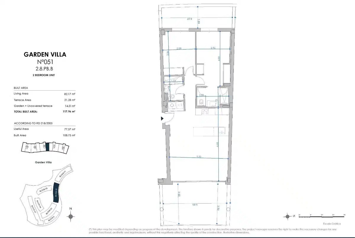 2-Zimmer, 2-Bad Wohnung im Erdgeschoss mit mediterranen Ausblicken in El Higuerón