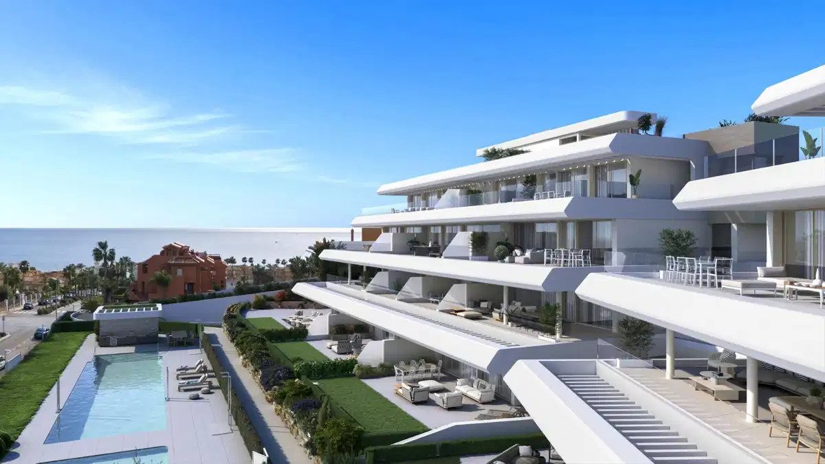 3-Zimmer, 2-Bad-Penthouse mit großzügigen Terrassen und Meerblick in der Nähe von Estepona