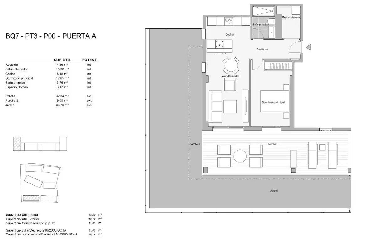 1-Zimmer, 1-Bad Erdgeschosswohnung in Estepona mit Südausrichtung und gated Komplex