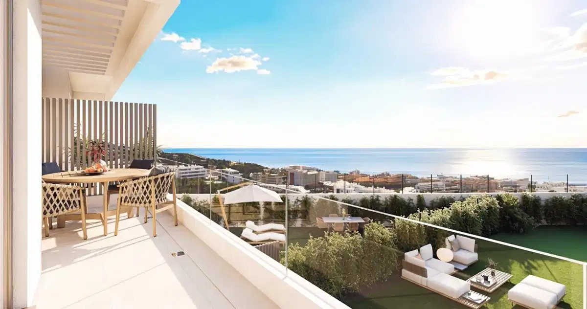 3-Zimmer, 2-Bad Luxus-Reihenhaus mit Meerblick in El Higueron, Fuengirola