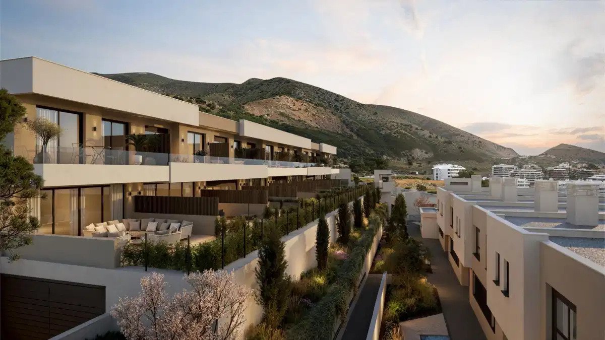 3-Zimmer, 2-Bad Luxus-Reihenhaus mit Meerblick in El Higueron, Fuengirola