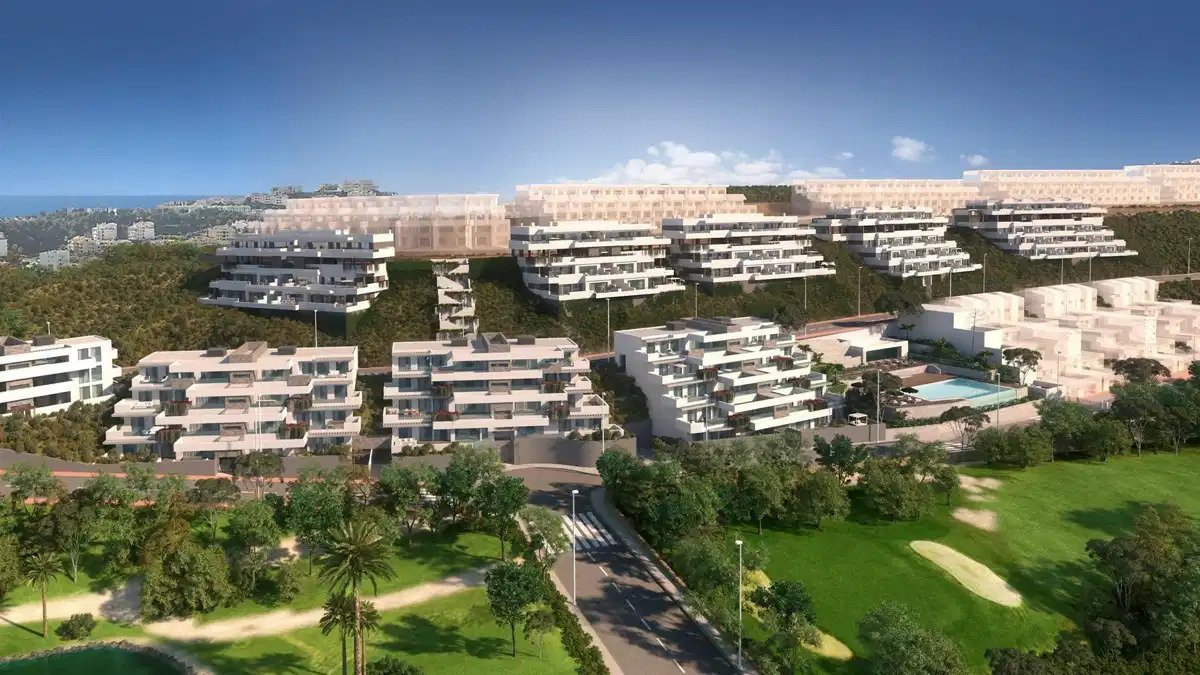 2-Zimmer, 2-Bad Penthouse mit Panoramablick auf das Meer in Las Lagunas de Mijas
