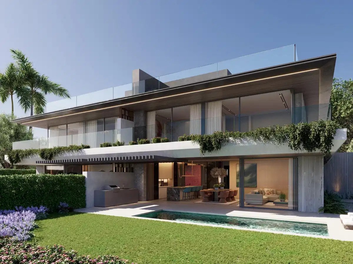 3-Zimmer, 3-Badezimmer Luxus-Reihenhäuser mit Panoramablick auf das Meer und den Golf in La Mairena