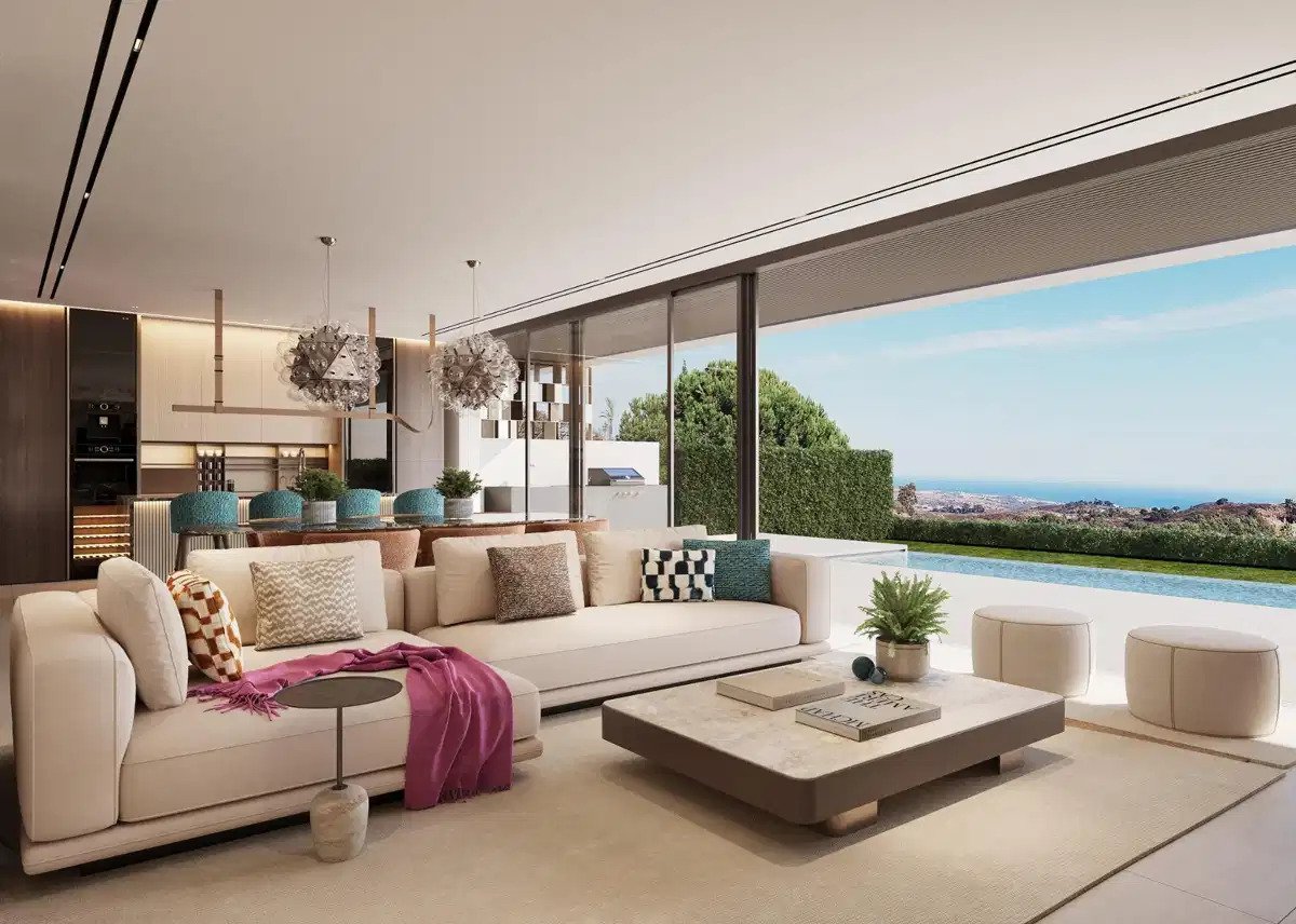 3-Zimmer, 3-Badezimmer Luxus-Reihenhäuser mit Panoramablick auf das Meer und den Golf in La Mairena
