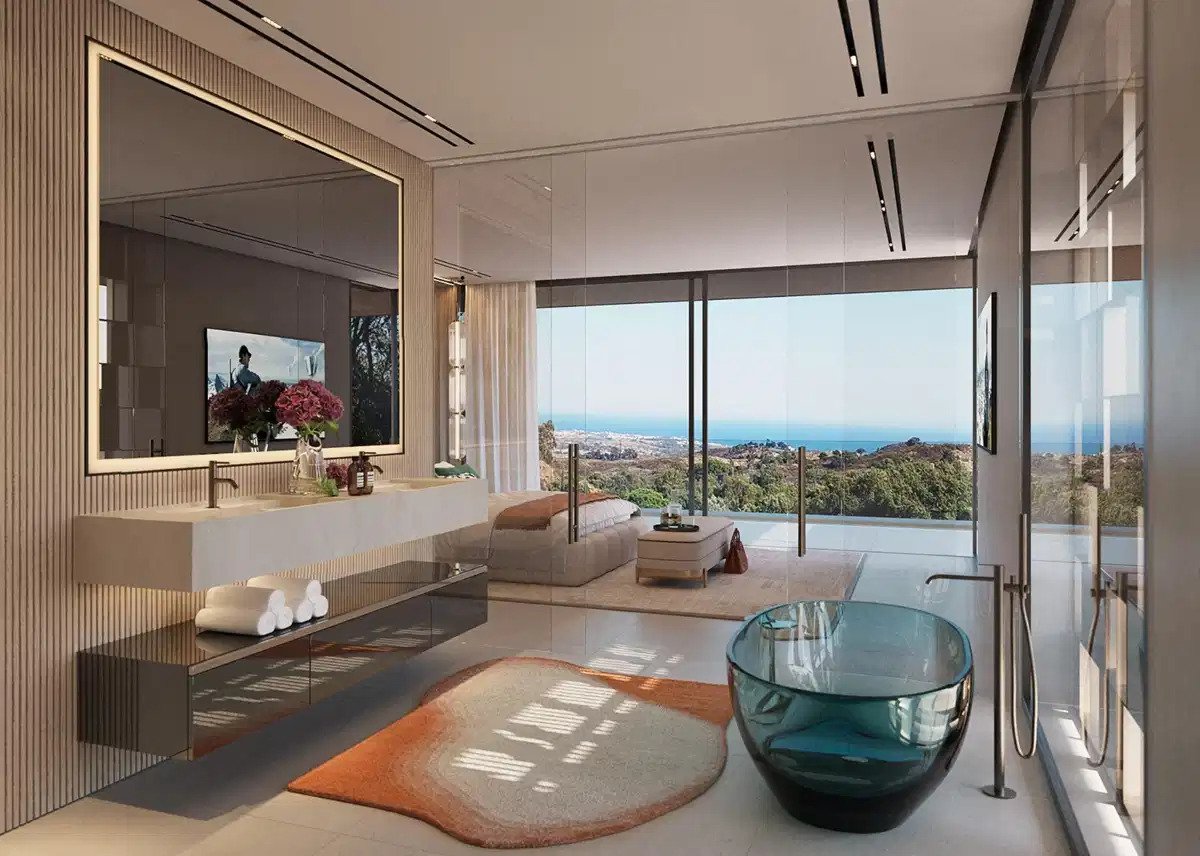 3-Zimmer, 3-Badezimmer Luxus-Reihenhäuser mit Panoramablick auf das Meer und den Golf in La Mairena