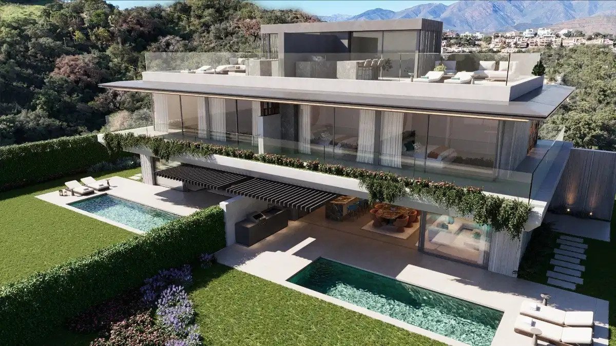 3-Zimmer, 3-Badezimmer Luxus-Reihenhäuser mit Panoramablick auf das Meer und den Golf in La Mairena
