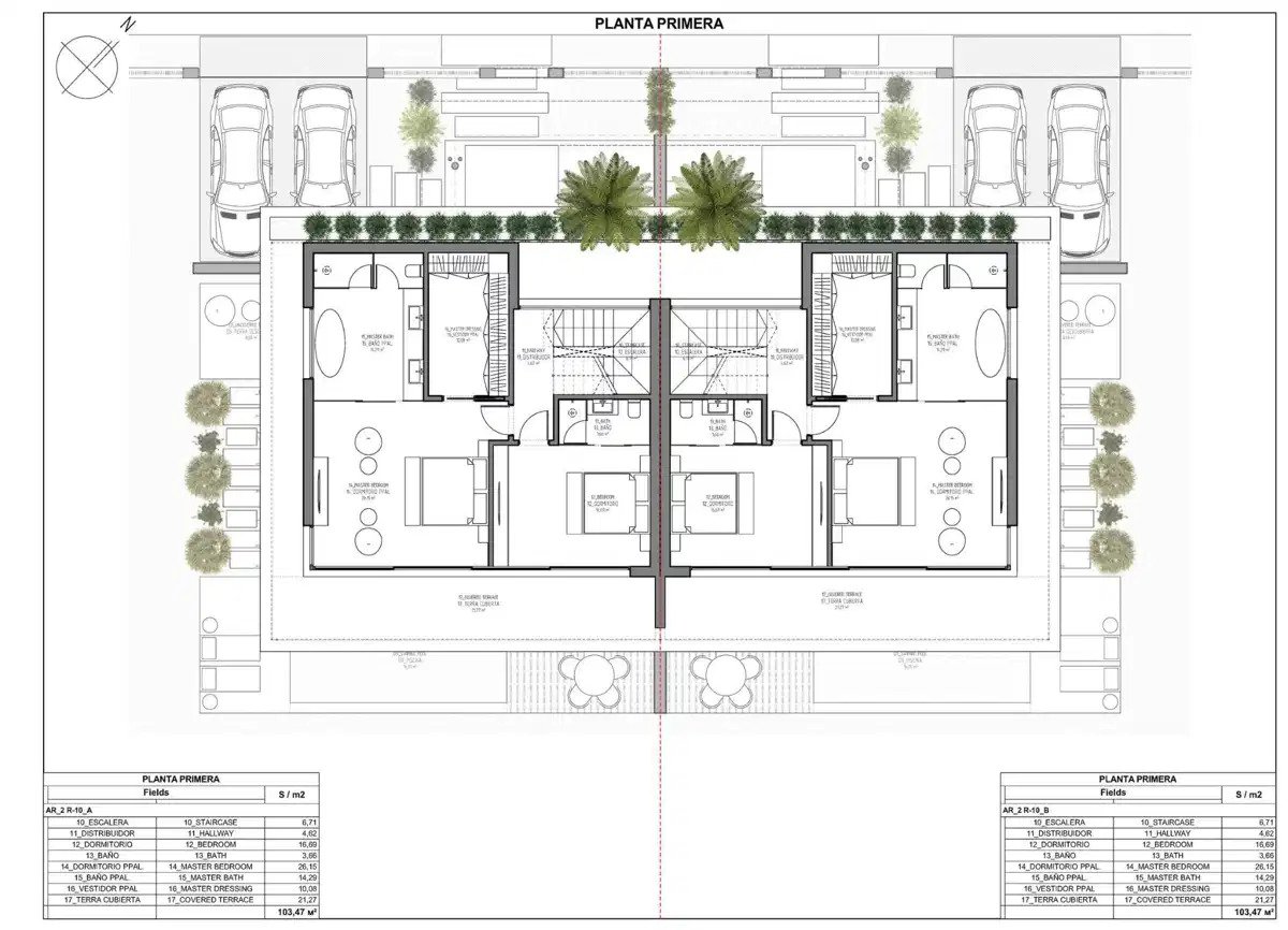 3-Zimmer, 3-Badezimmer Luxus-Reihenhäuser mit Panoramablick auf das Meer und den Golf in La Mairena