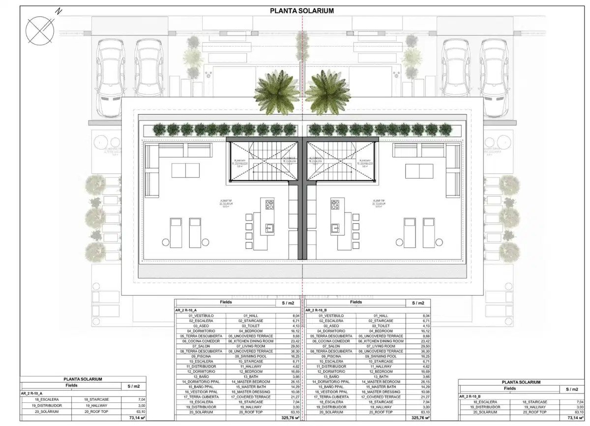 3-Zimmer, 3-Badezimmer Luxus-Reihenhäuser mit Panoramablick auf das Meer und den Golf in La Mairena