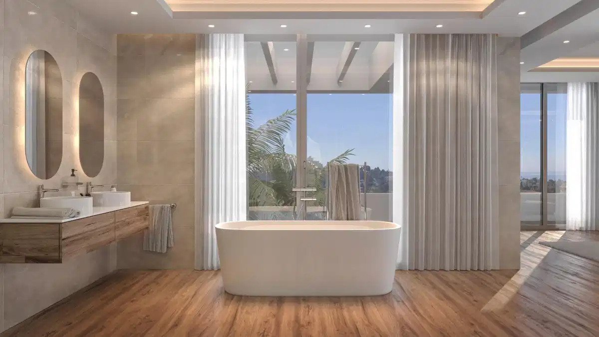 6-Schlafzimmer, 7-Badezimmer Luxusvilla mit Meerblick in El Paraiso Golf, in der Nähe von Estepona