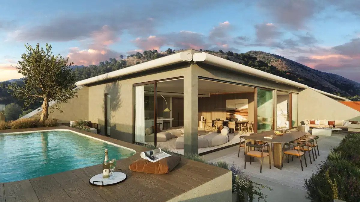2-Zimmer, 2-Bad Penthouse mit privatem Pool und Meerblick in El Higuerón, Costa del Sol