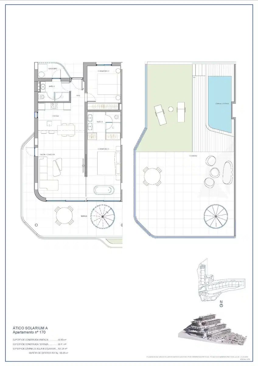 2-Zimmer, 2-Bad Penthouse mit privatem Pool und Meerblick in El Higuerón, Costa del Sol