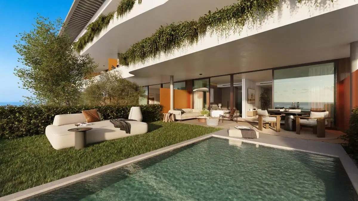 2-Zimmer, 2-Bad Penthouse mit privatem Pool und Meerblick in El Higuerón, Costa del Sol