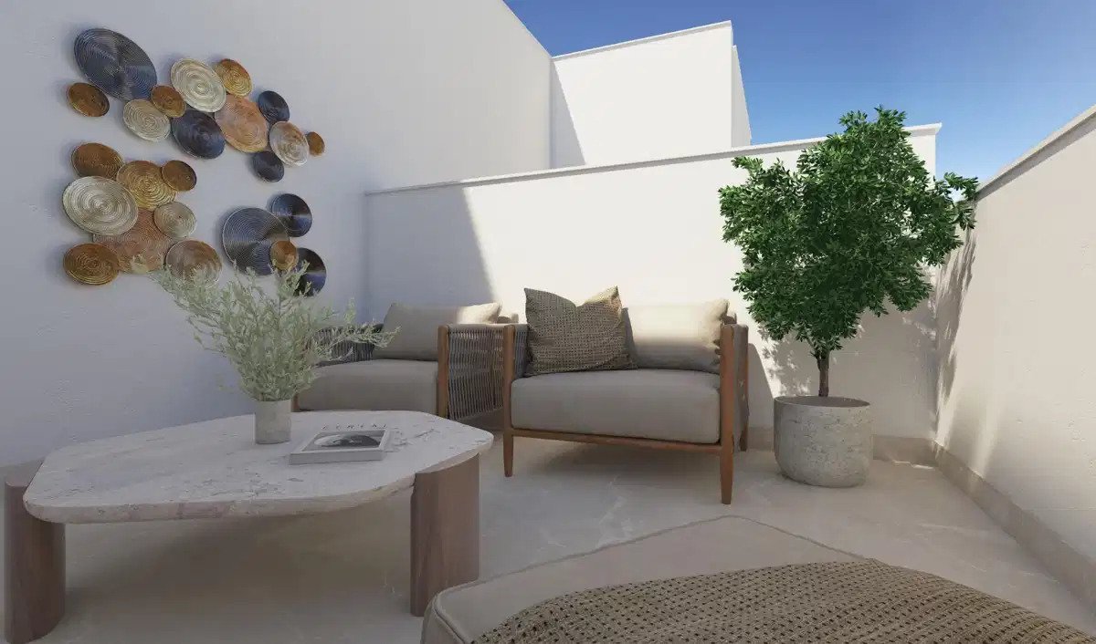 3-Zimmer-Reihenhaus mit 2 Badezimmern und Panoramablick auf den Golfplatz und das Tal im La Cala Golf Resort