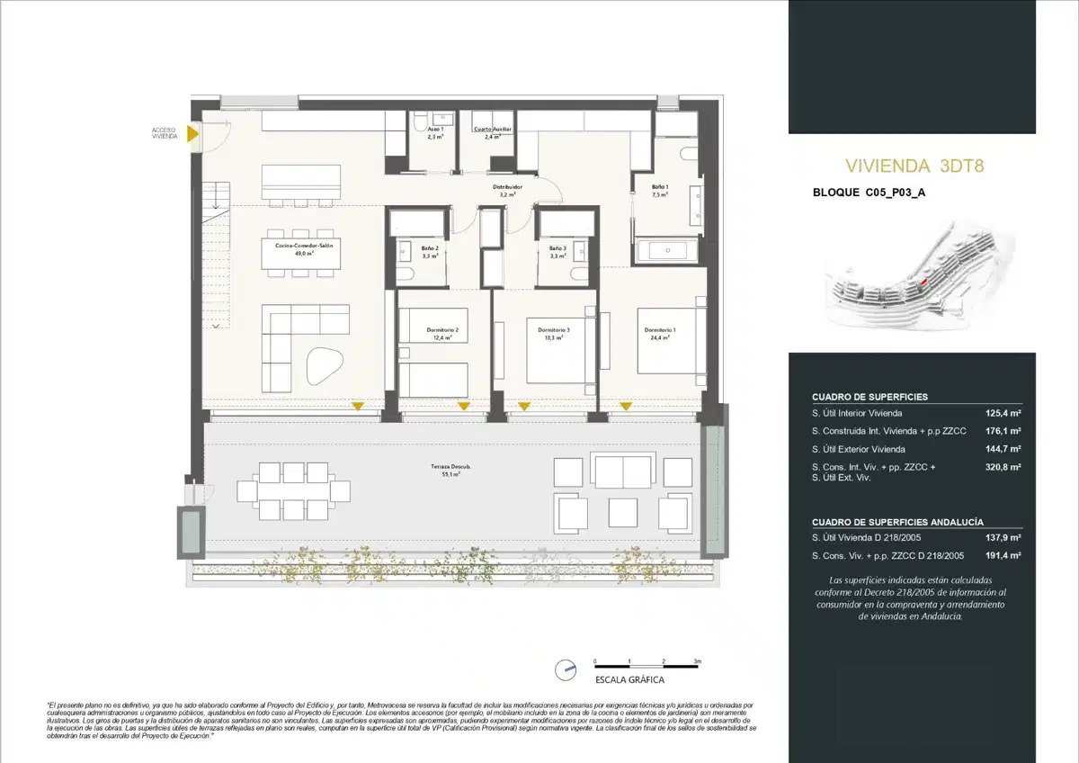 3-Zimmer, 3-Bad Penthouse mit Panoramablick auf das Meer in exklusiver Urbanisation an der Costa del Sol