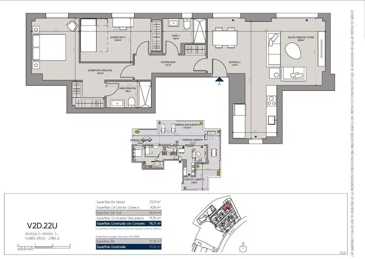 2-Zimmer, 2-Bad Penthouse mit großzügiger Terrasse und Golfblick in La Duquesa, Manilva