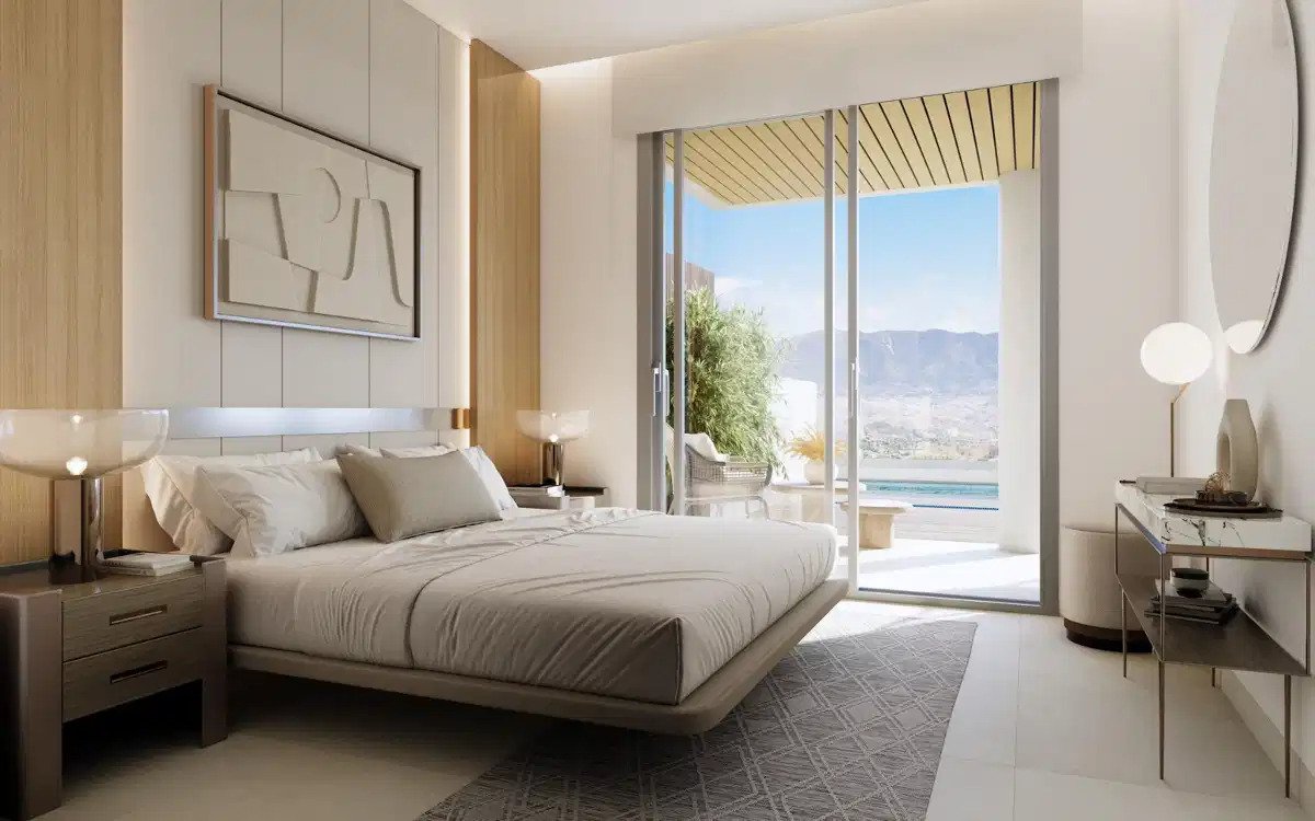 2-Zimmer, 2-Bad-Wohnung mit Panoramablick auf Golf und Meer in La Cala de Mijas