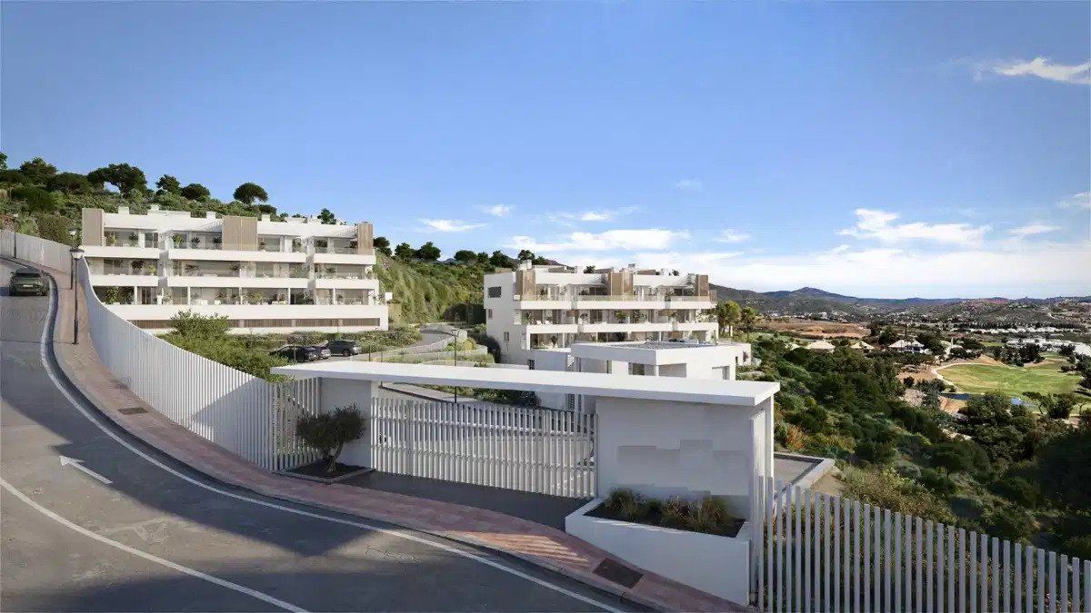 2-Zimmer, 2-Bad-Wohnung mit Panoramablick auf Golf und Meer in La Cala de Mijas